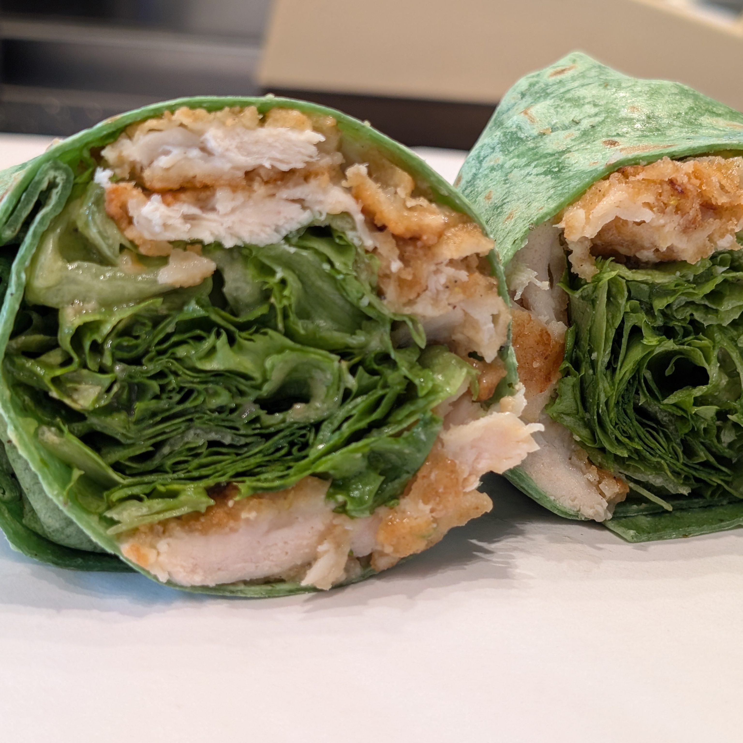 Crispy Chicken Caesar Wrap.