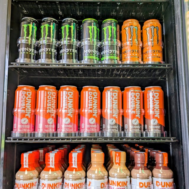 Iced Coffees & Energy Drinks.